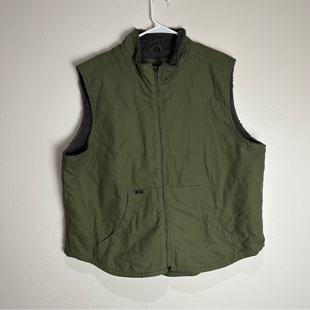 Lee Sherpa Lined Vest Size XL Vintage